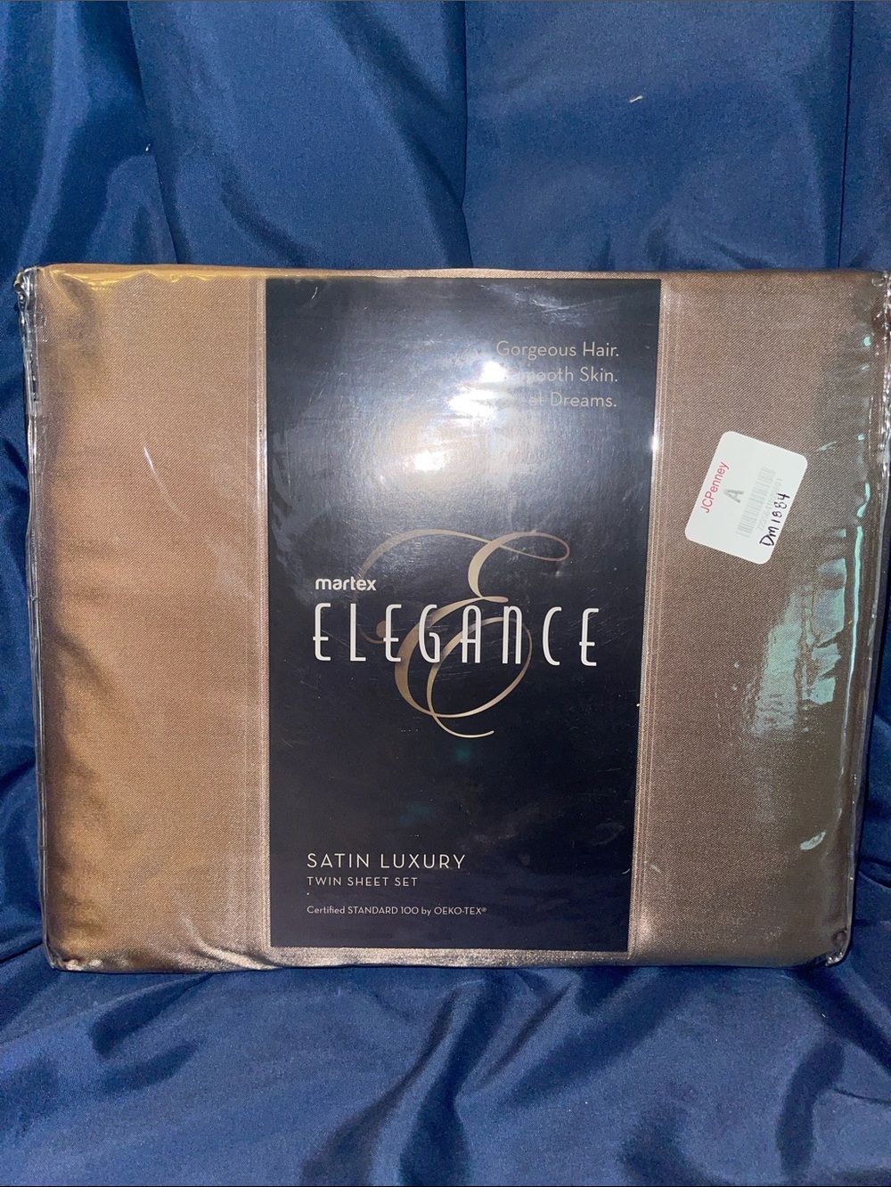 Martex Elegance Satin Luxury Twin Sheet Set - Champagne
